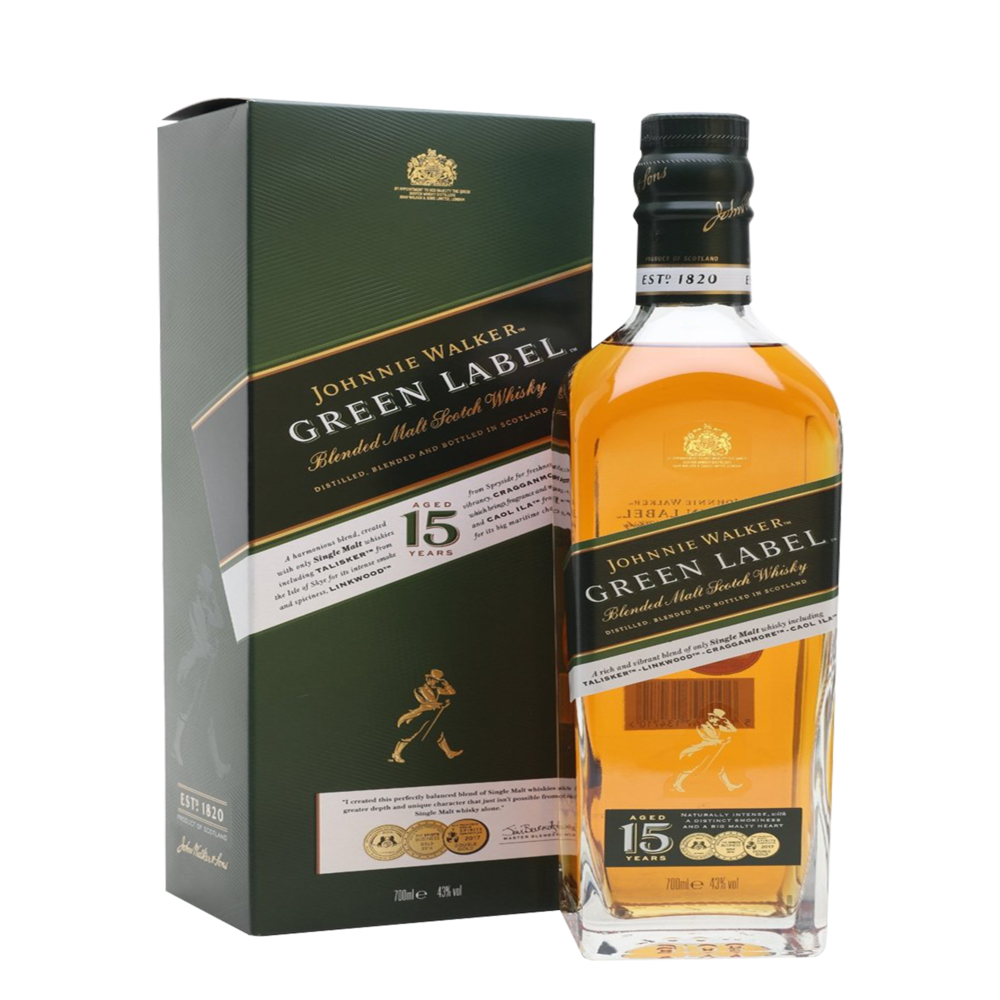 WHISKY JOHNNIE WALKER GREEN LABEL 750 ML.