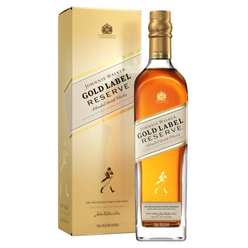 WHISKY JOHNNIE WALKER GOLD LABEL RESERVE 18 AÑOS 750 ML.