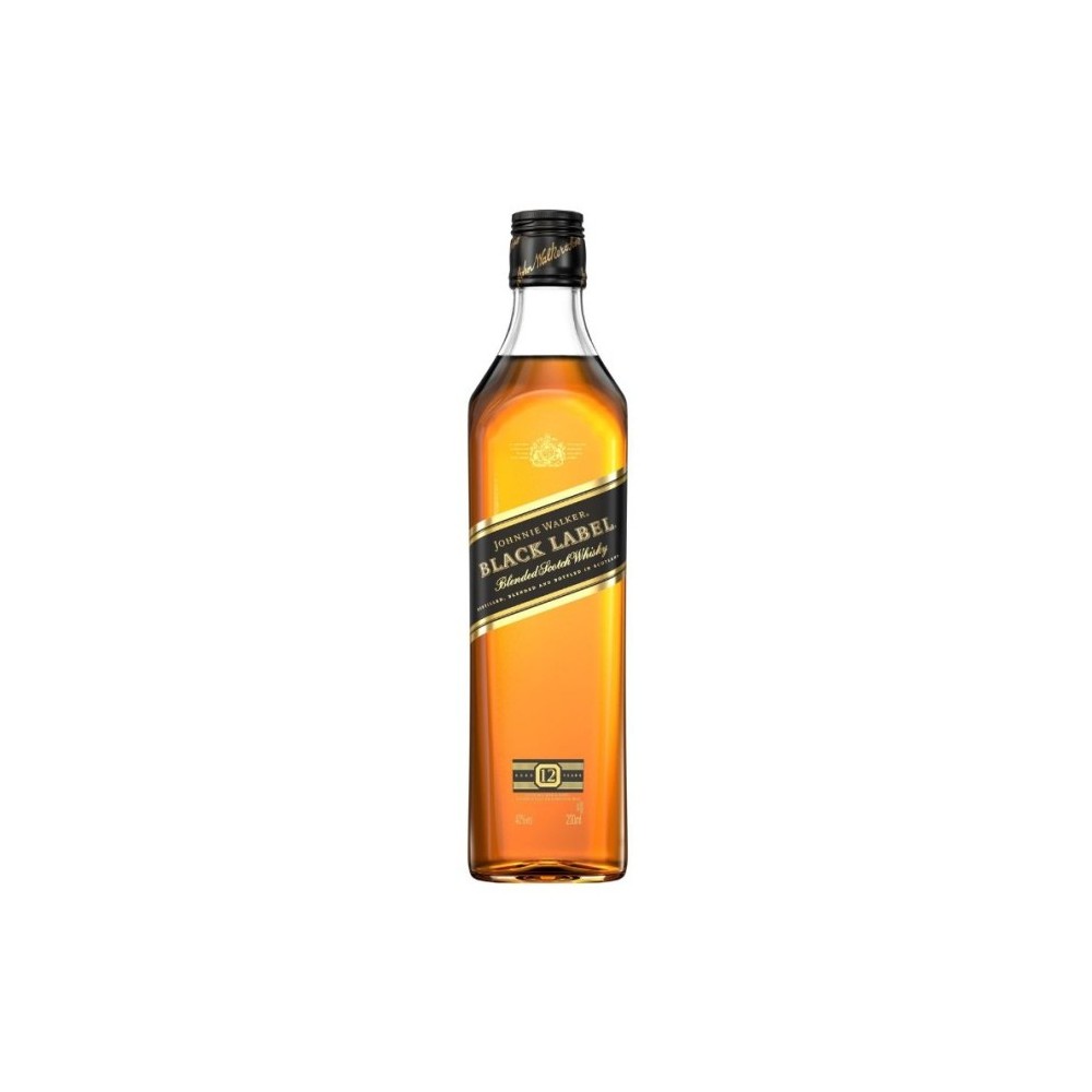 WHISKY JOHNNIE WALKER BLACK LABEL 200 ML (PETACA)