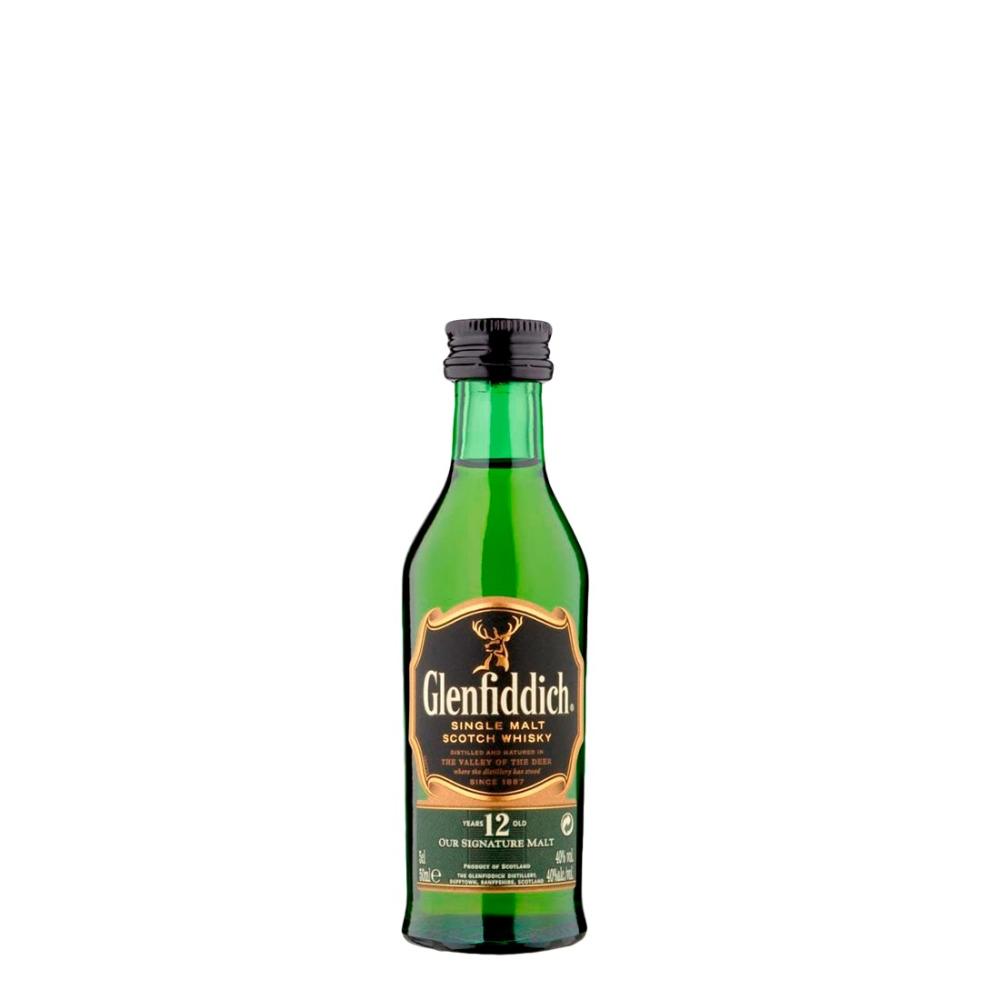 WHISKY GLENFIDDICH 12 AÑOS 50 ML (MINIATURA)