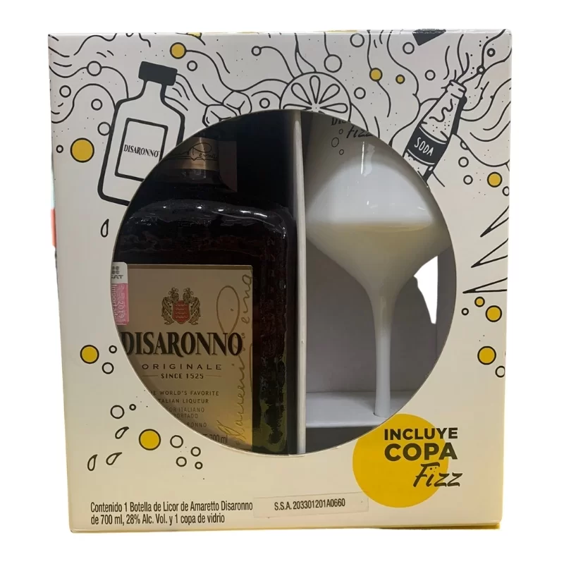 LICOR AMARETTO DISARONNO 700 ML + COPA