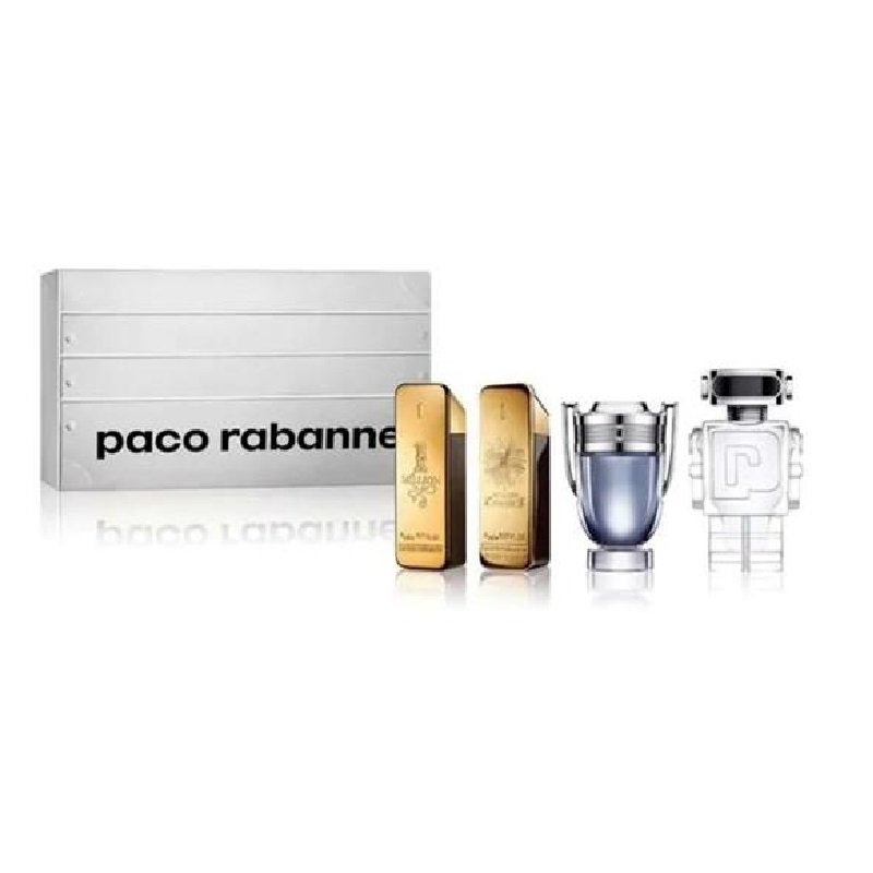 PACO RABANNE MINIATURA 1 ONE MILLION EDT, 1 ONE MILLION PARFUM, 1 INVICTUS EDT, 1 PHANTOM EDT X 5 ML