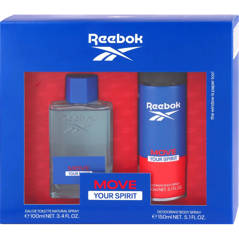 REEBOK MOVE YOUR SPIRIT EDT 100 ML + DEODORANT 150 ML VARON SET 